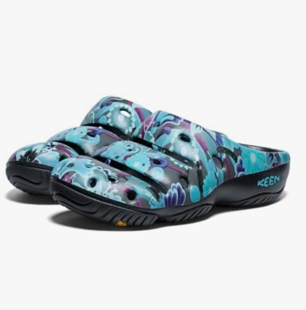 Keen Mens Size-13 Yogui Arts Flowers Hybrid Clog x Gravityfree Slip-On Sandals